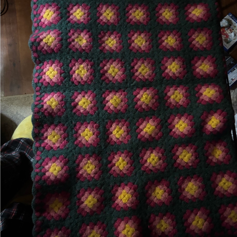 Square Flower throw blanket